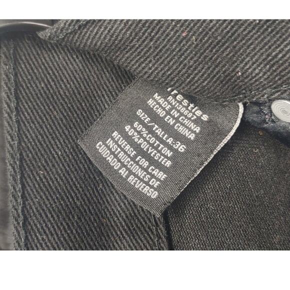 Trestyle Mens Designer Black Paint Splatter White Distressed Skinny Slim Jeans - Picture 6 of 6